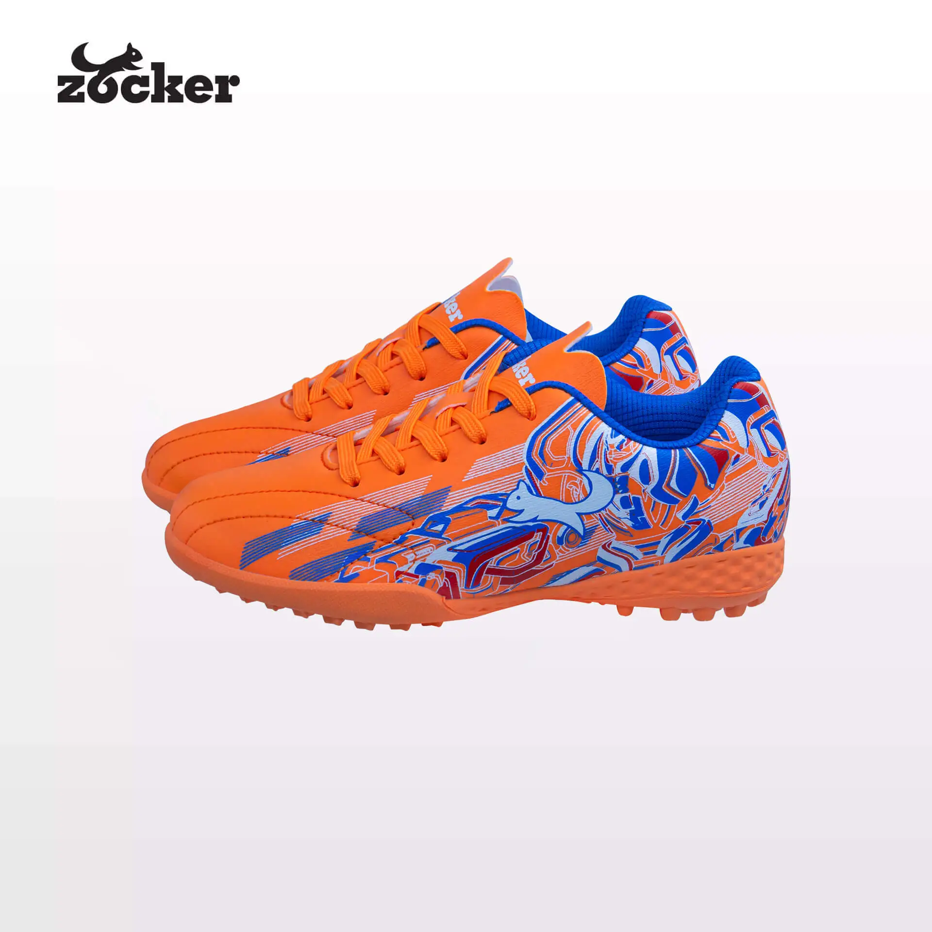 Giày đá bóng trẻ em Zocker Kiên Cường Orange/Royal blue