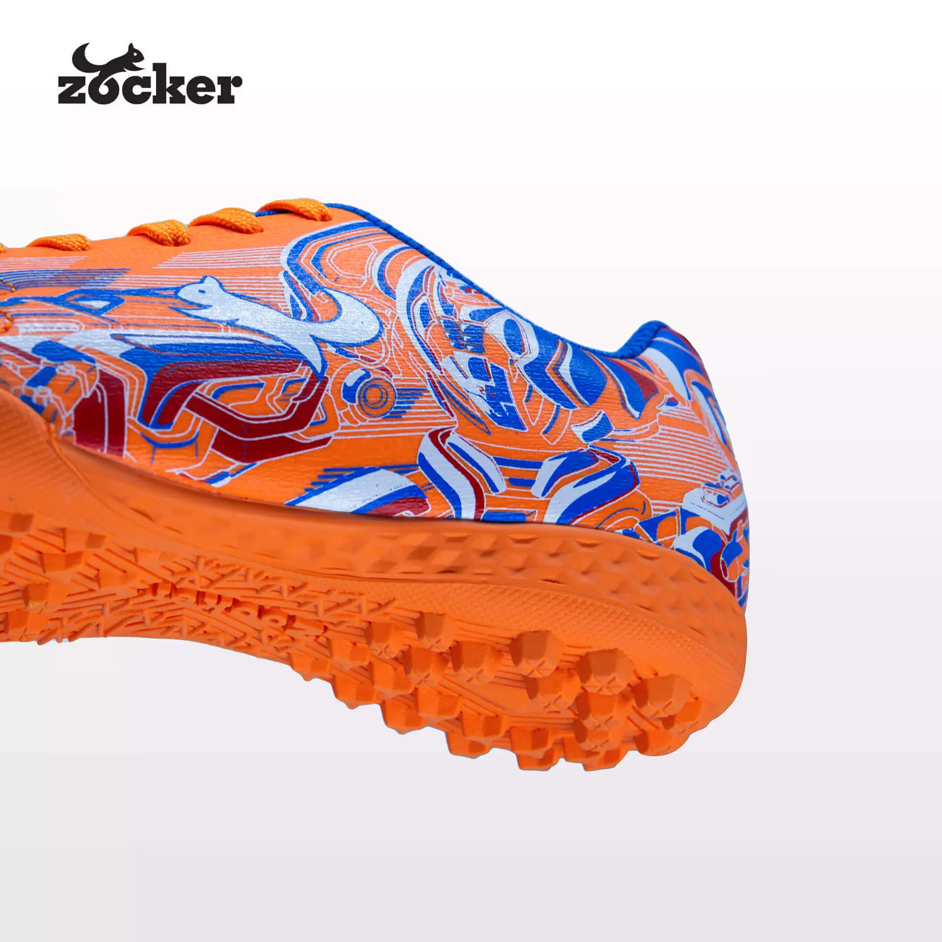 Giày đá bóng trẻ em Zocker Kiên Cường Orange/Royal blue